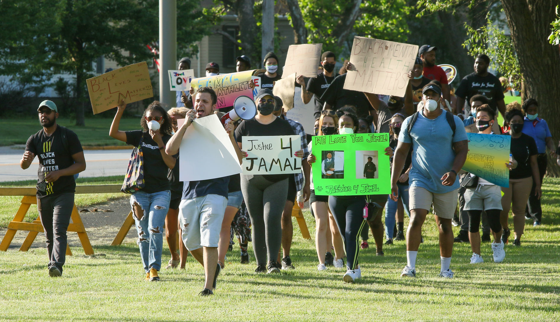 Protesting the shooting death of Jamal Williams
